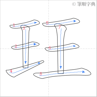 “「玨」的筆順”