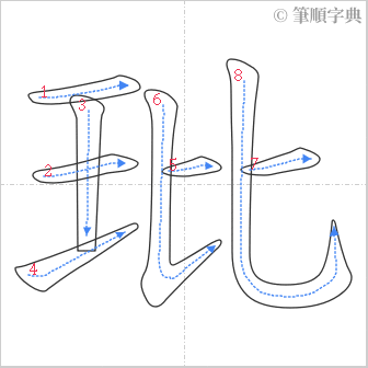 “「玭」的筆順”