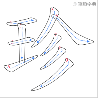 “「珍」的筆順”