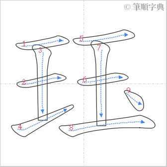 “「珏」的筆順”