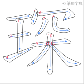 “「琛」的筆順”