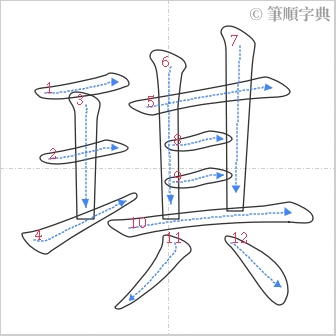 “「琪」的筆順”