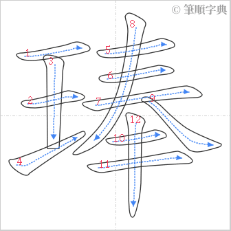 “「琫」的筆順”