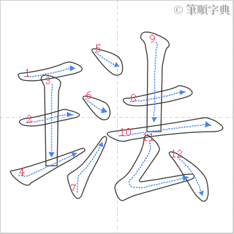 “「琺」的筆順”