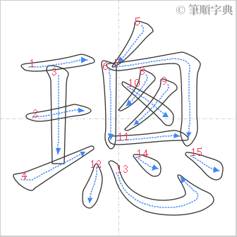 “「璁」的筆順”