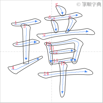 “「璋」的筆順”