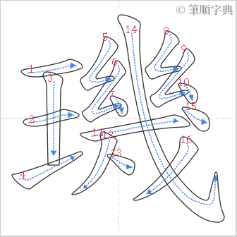 “「璣」的筆順”