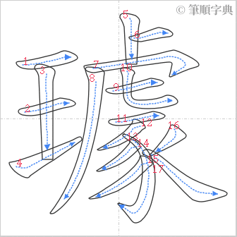 “「璩」的筆順”