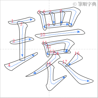 “「環」的筆順”