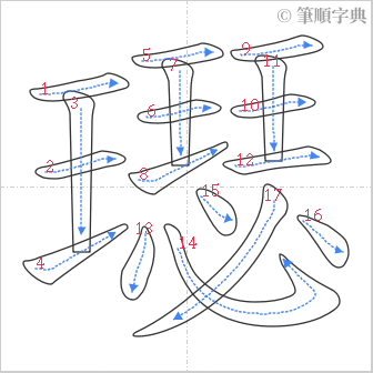 “「璱」的筆順”