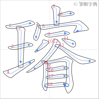 “「璿」的筆順”