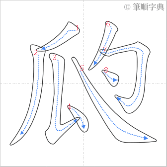 “「瓝」的筆順”