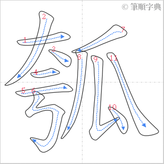 “「瓠」的筆順”