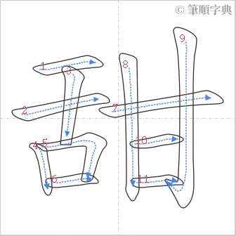 “「甜」的筆順”