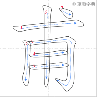 “「甫」的筆順”