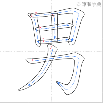 “「男」的筆順”