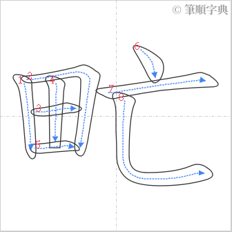 “「甿」的筆順”