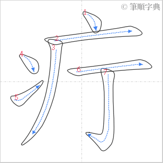 “「疔」的筆順”