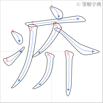 “「疥」的筆順”