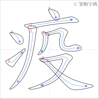 “「疫」的筆順”