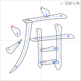 “「疳」的筆順”