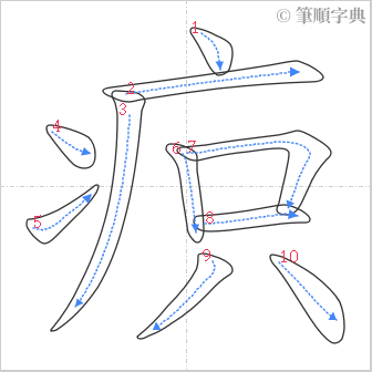 “「疻」的筆順”