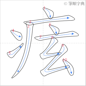 “「痃」的筆順”