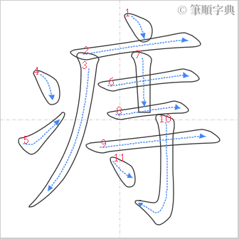 “「痔」的筆順”