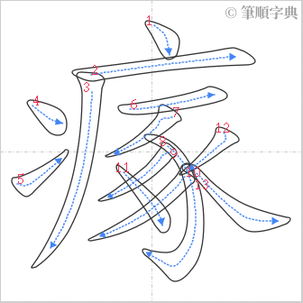 “「瘃」的筆順”