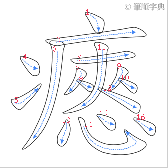 “「瘱」的筆順”