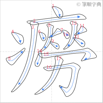 “「癆」的筆順”