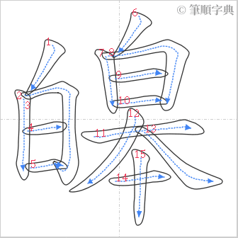 “「皞」的筆順”