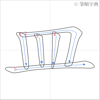 “「皿」的筆順”