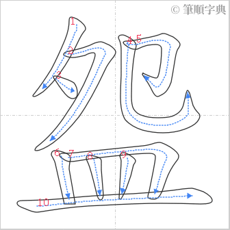 “「盌」的筆順”