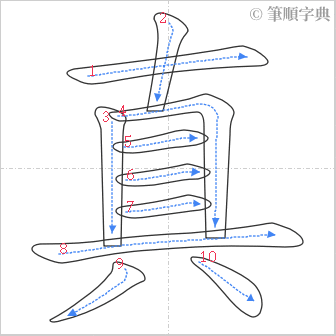 “「真」的筆順”