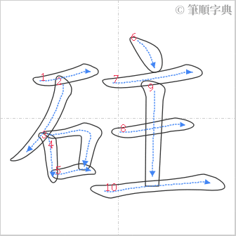 “「砫」的筆順”