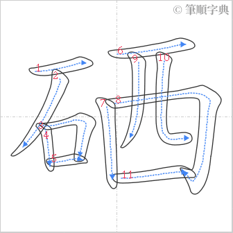 “「硒」的筆順”