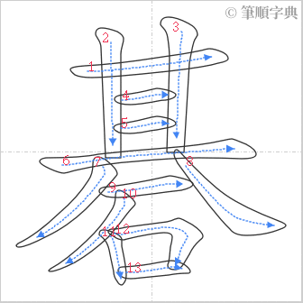 “「碁」的筆順”