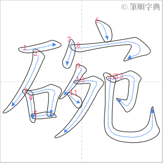 “「碗」的筆順”