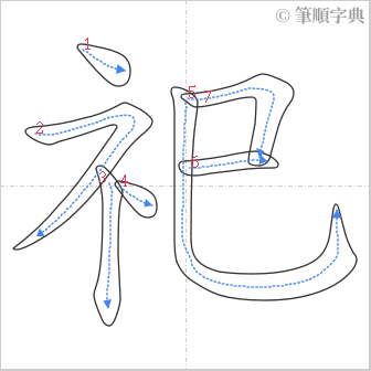 “「祀」的筆順”