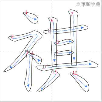 “「祺」的筆順”