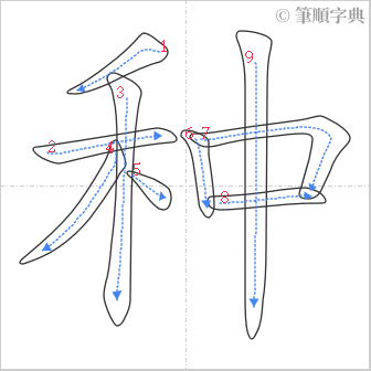 “「种」的筆順”