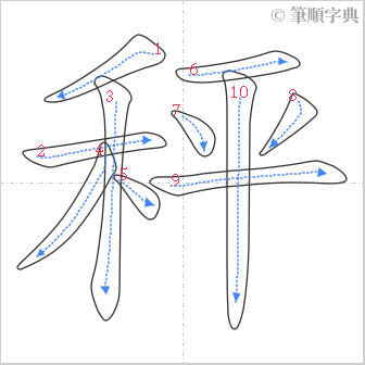 “「秤」的筆順”