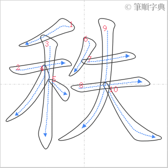 “「秩」的筆順”