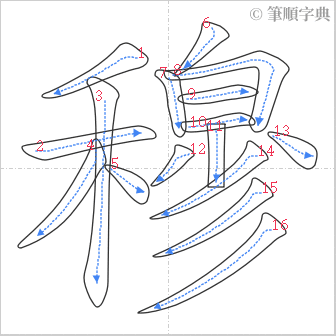 “「穆」的筆順”