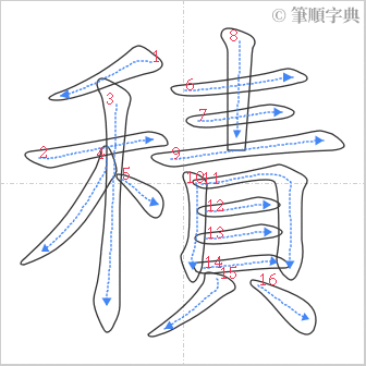 “「積」的筆順”