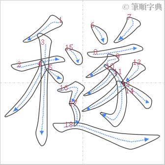 “「穟」的筆順”