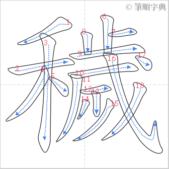 “「穢」的筆順”