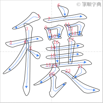 “「穰」的筆順”