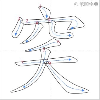 “「穾」的筆順”